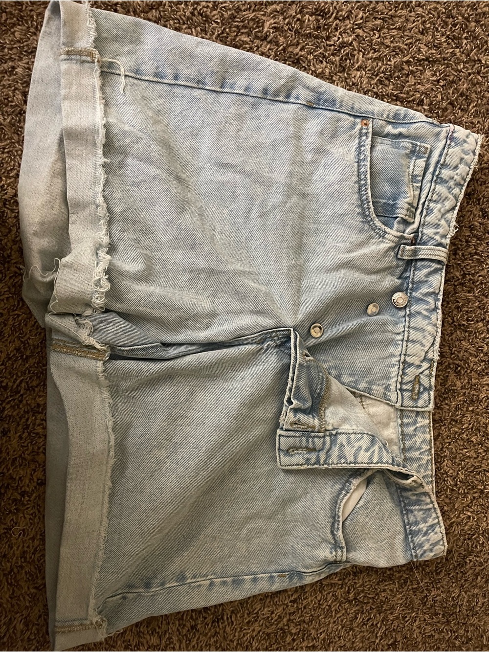 Light Blue Denim Jeans Shorts - Classic Cut
